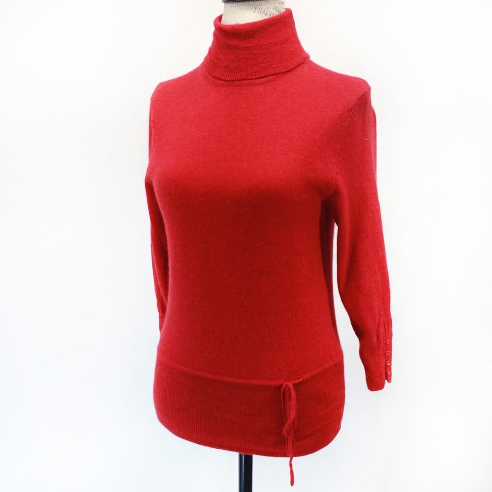 Sarah Spencer 100% Italian Merino Wool Pullover Sweater Cozy Minimalist XL